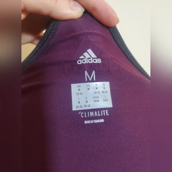 Adidas plum & black strappy tank - Picture 4 of 5